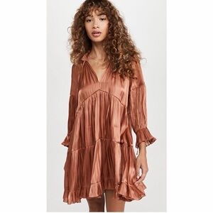 Cinq à Sept Copper Long Sleeve Dress
